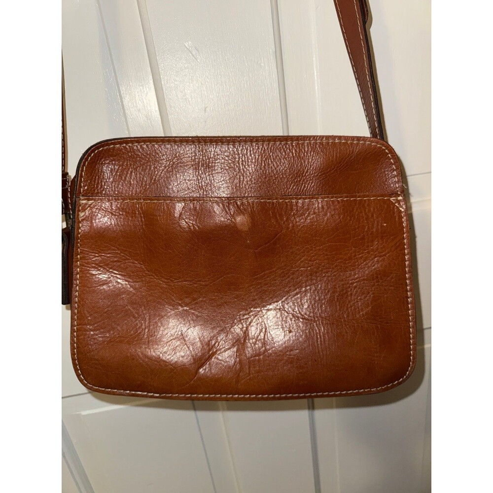 Vintage Patrica Nash Brown Leather Crossbody Shoulder Bag Purse - Picture 3 of 6